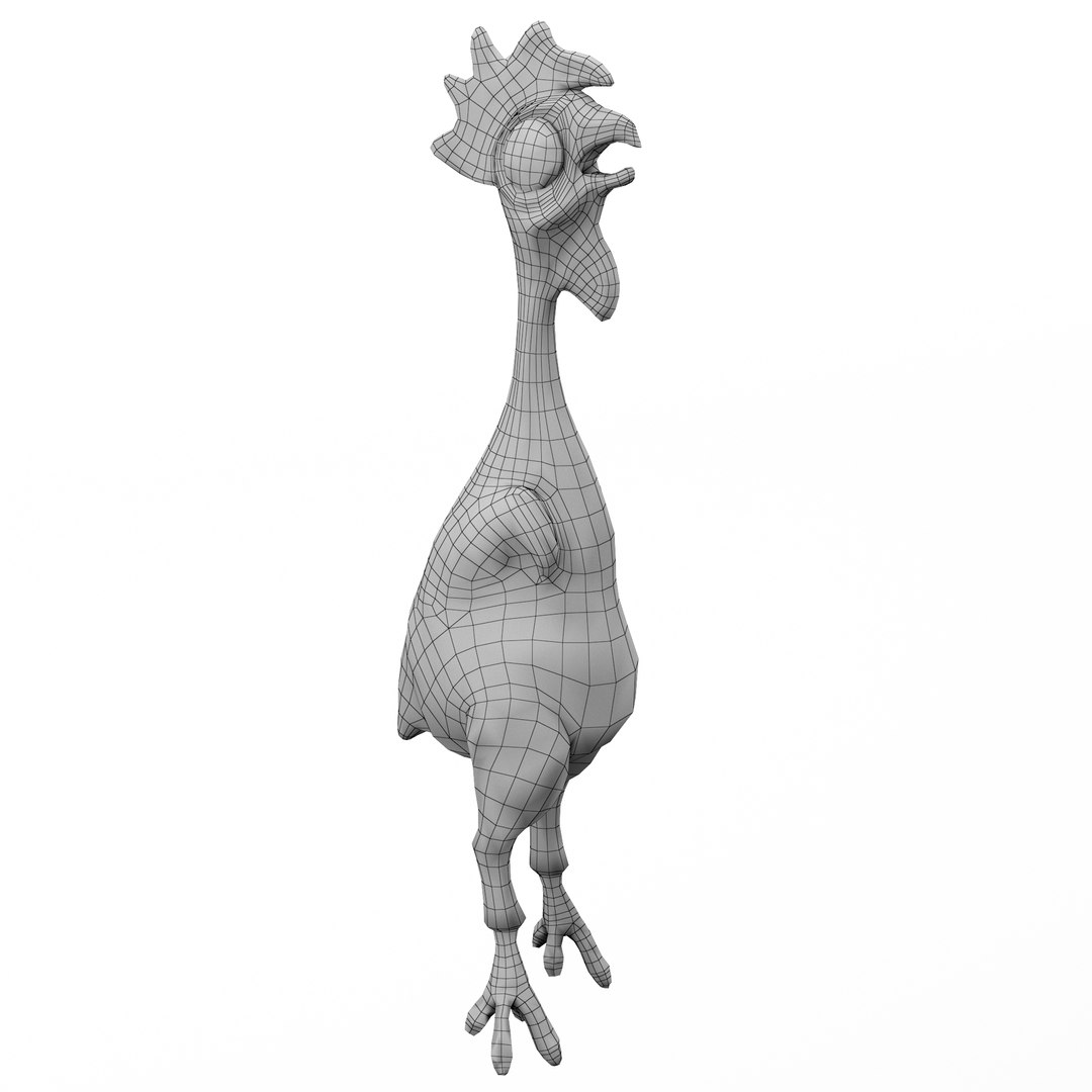 Chicken Cartoon Rigged Model - TurboSquid 1654087