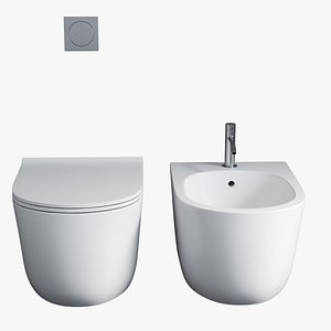 IDEAL STANDARD WALL HUNG WC AND BIDETT 3D model