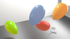 3D room balloons