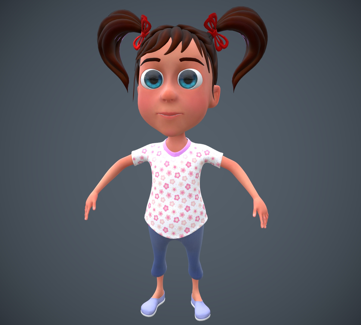 3D girl cartoon - TurboSquid 1669795