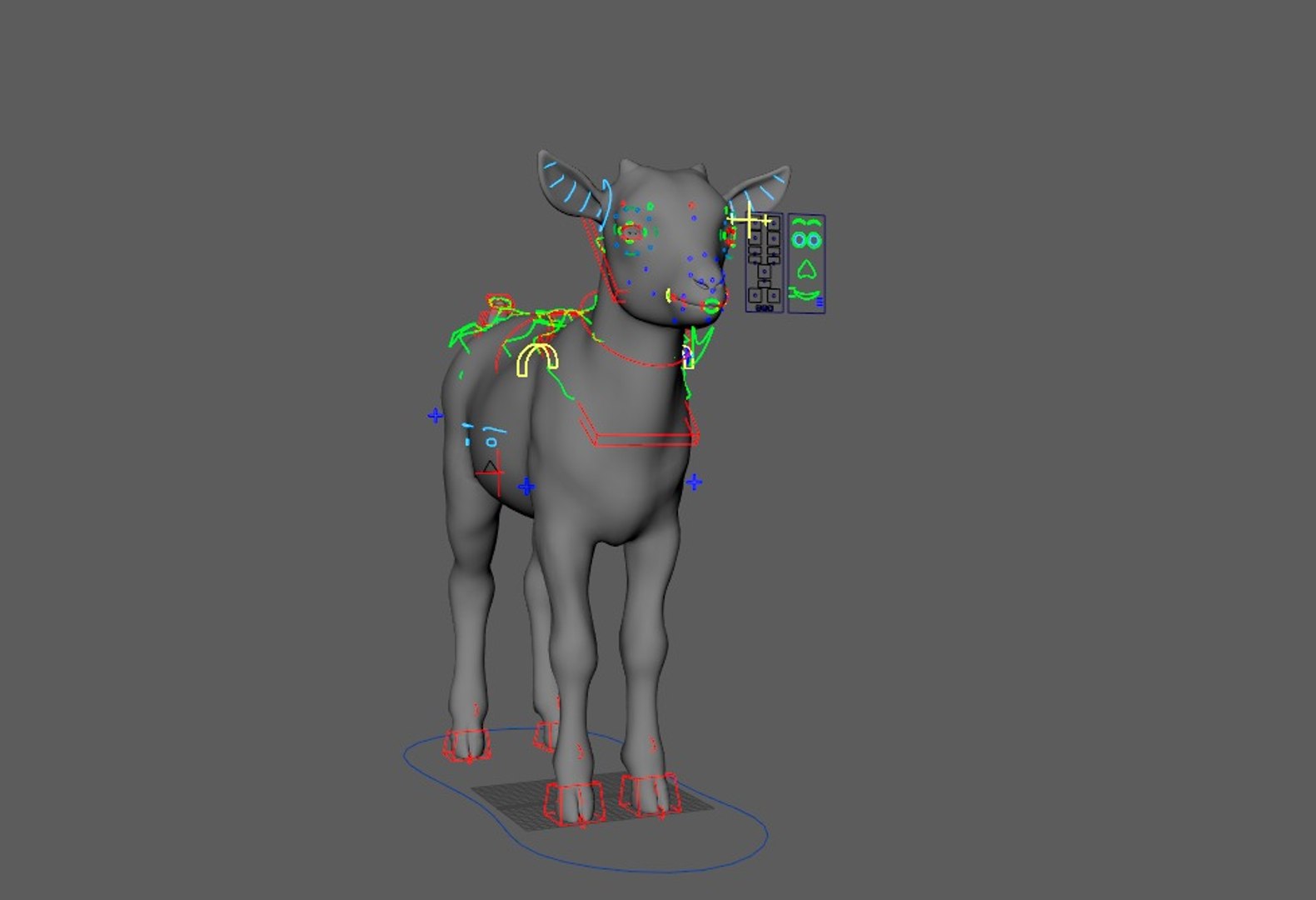 Realistic Little Baby Goat With Fur Faceial Rig3D Model 3D Model ...