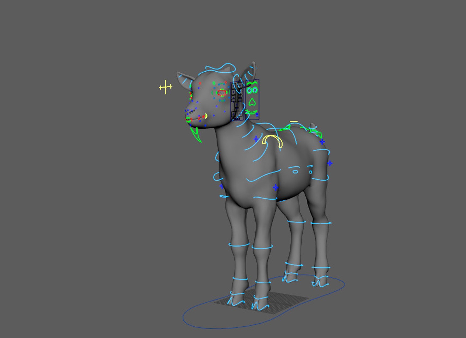 Realistic Little Baby Goat With Fur Faceial Rig3D Model 3D Model ...