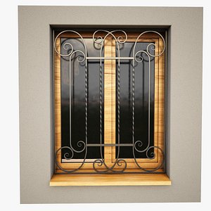 3d windows security bars model