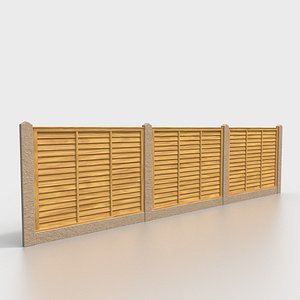 3D Garden Fence model