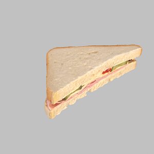 ham cheese sandwich 3d model
