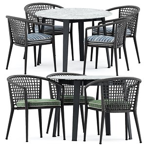 3D erica chair table model