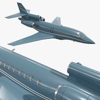 Dassault Falcon 900 Jet Simplified No Chassis