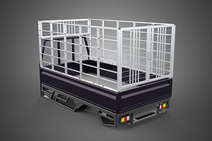 3D CAGE ENCLOSURE PICKUP FLAT DECK TRUCK CARGO BED FRAME REAR BODY model
