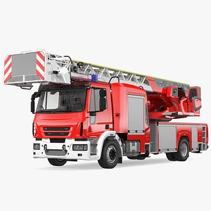 3D Firefighting Truck with Ladder