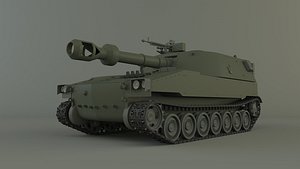 3D m109 howitzer tank model