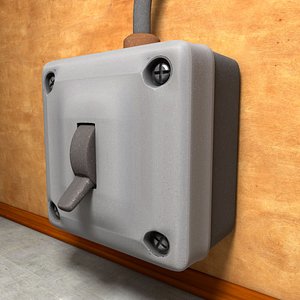 3d vintage light switch