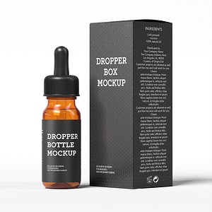 Dropper Bottle Mockup 27 3D model