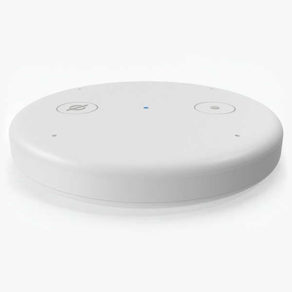 amazon echo input white 3D