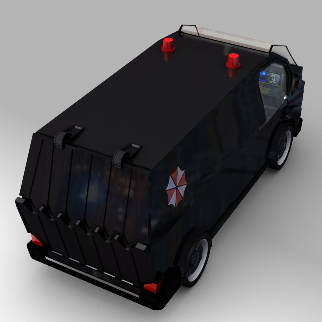 Maya Futuristic Fbi Police Van