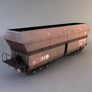 train cargo 3d obj