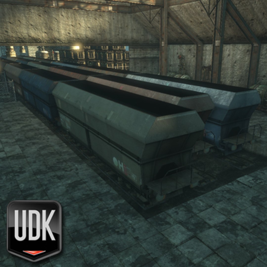 Train Cargo 3d Obj