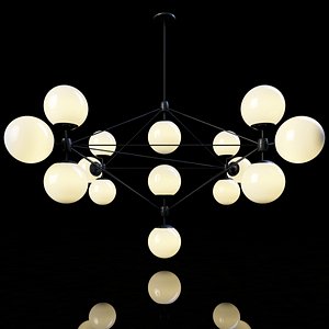 3d roll hill modo chandelier model