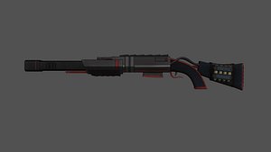 Sci-Fi Black Shotgun - Gun Weaponry