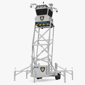 Flir SkyWatch Mobile Surveillance Tower 3D Model
