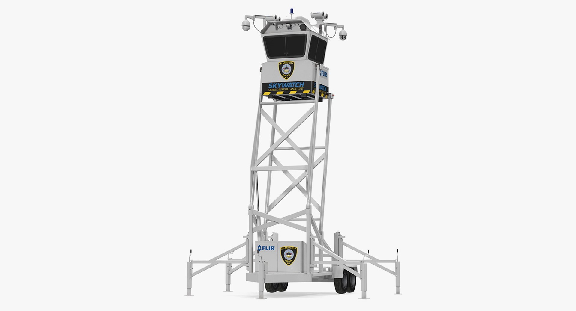 Flir SkyWatch Mobile Surveillance Tower 3D Model 3D model preview