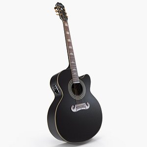 electro acoustic guitar black model