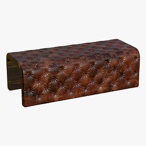 Leather Sofa Chesterfield Realistic 3D model
