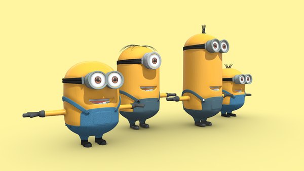 modelo 3d Minions pandilla de cuatro - TurboSquid 2168038