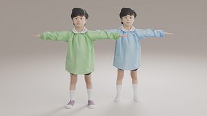 3D Asian kindergarten boy-225 Rui model