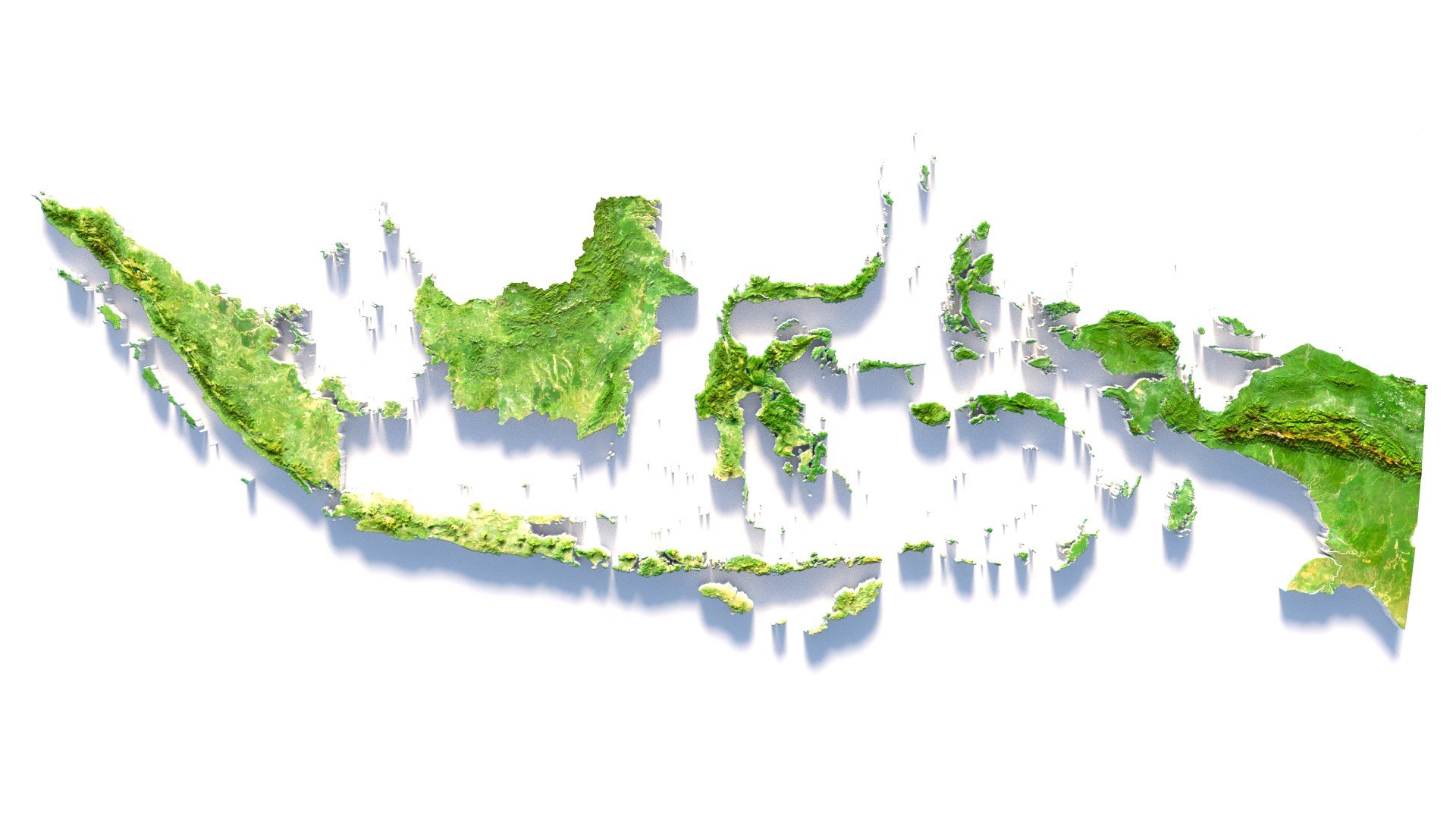 Indonesia Terrain Map 3D Model - TurboSquid 2336178