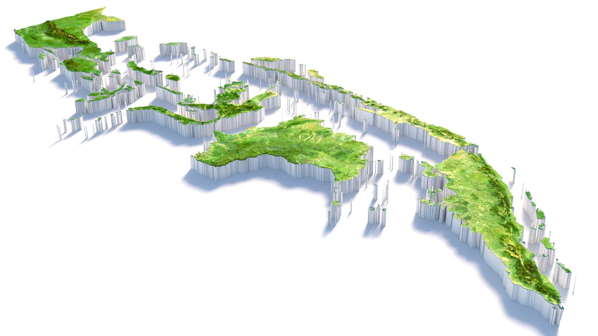 Indonesia Terrain Map 3D Model - TurboSquid 2336178