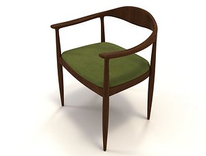 armchair scandinavian wood 3D model