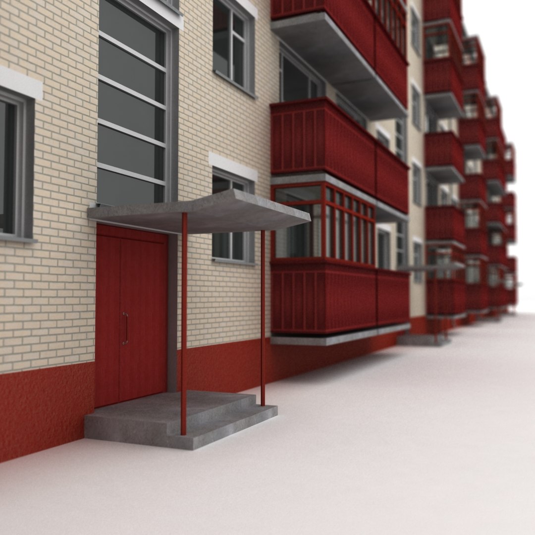 3d Soviet House Model