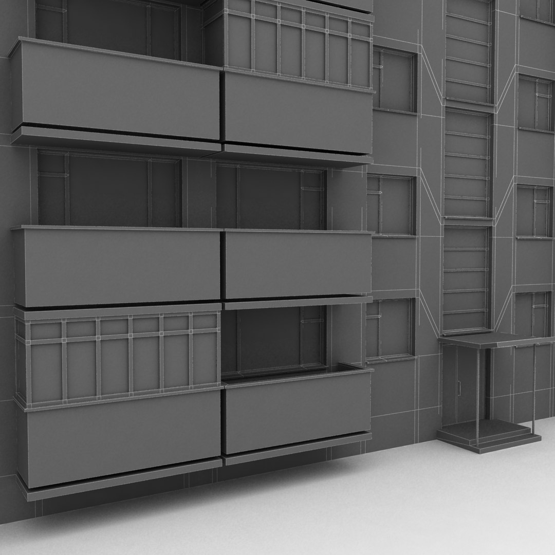 3d Soviet House Model