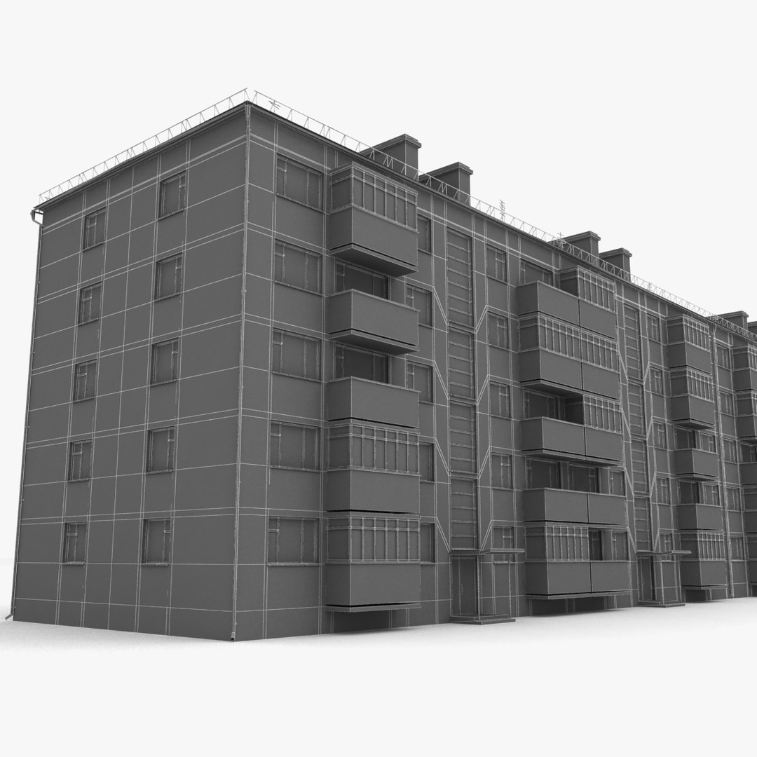 3d Soviet House Model