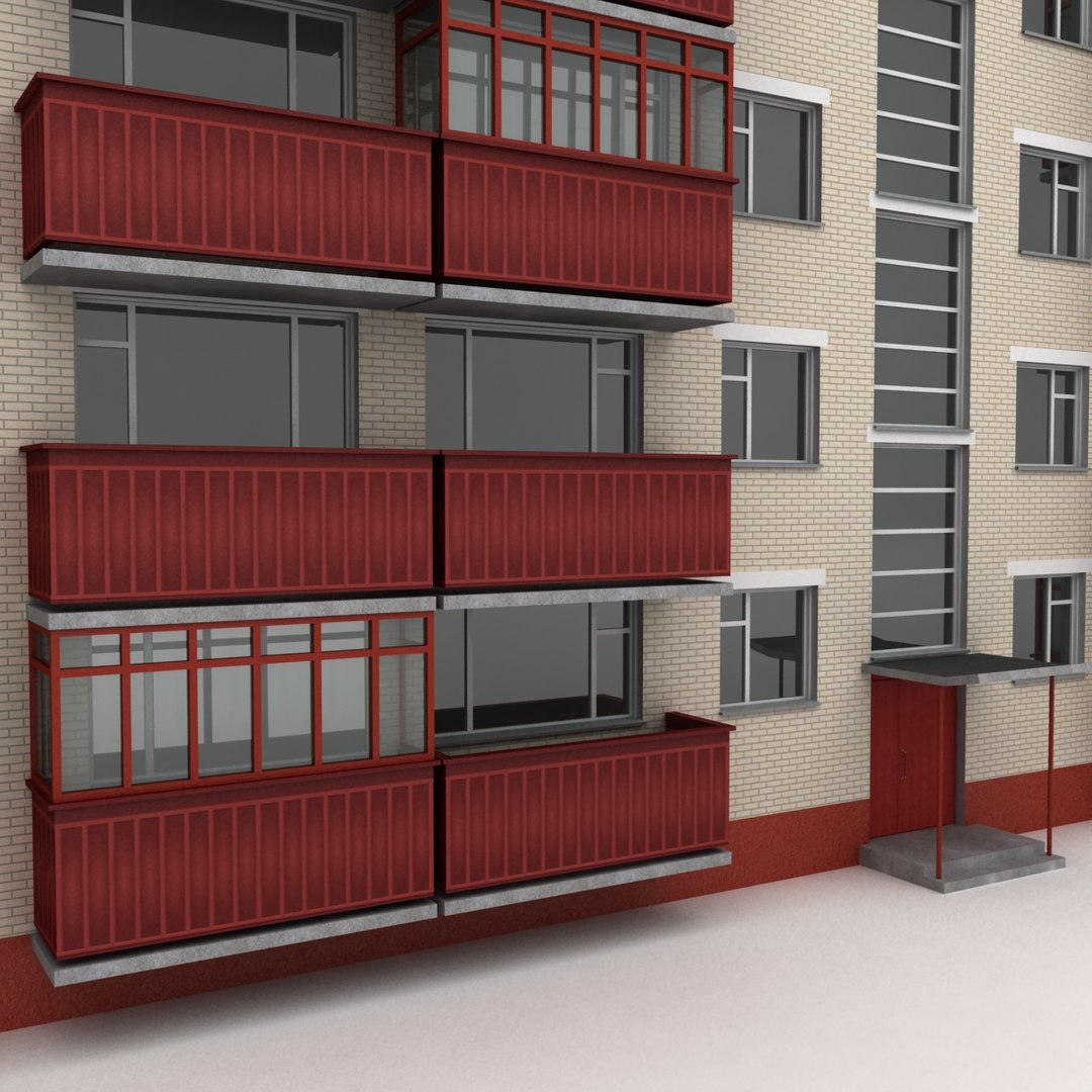 3d Soviet House Model