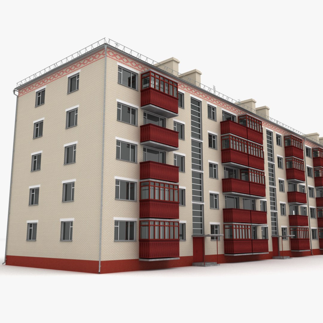 3d Soviet House Model
