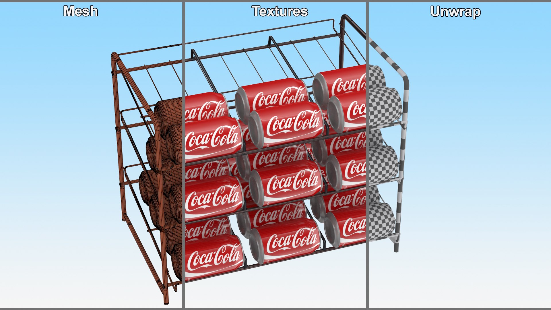 3D Beverage Organizer with CocaCola Cans and Price Label https://p.turbosquid.com/ts-thumb/JA/Q2VDsP/qn/beverageorganizerwithcocacolacansandpricelabel3dmodel016/jpg/1675127229/1920x1080/fit_q87/a9f4af1a2322317a4443f4d85faf0638f0805f75/beverageorganizerwithcocacolacansandpricelabel3dmodel016.jpg