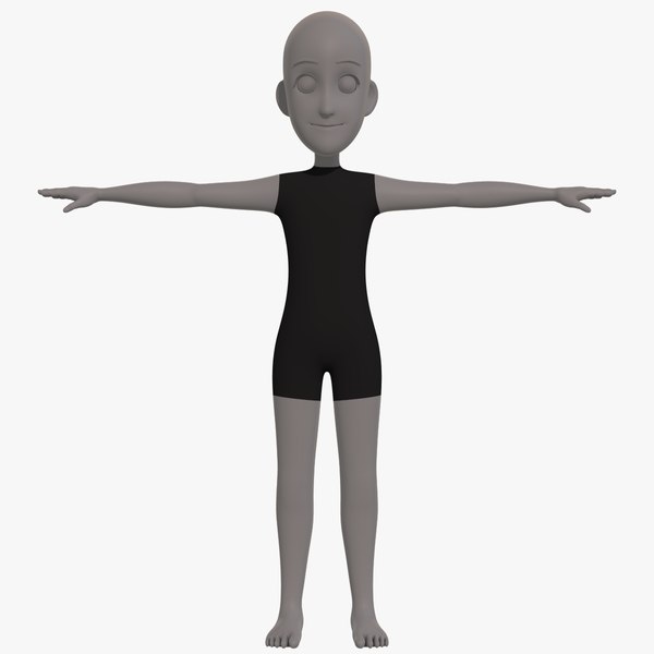 base mesh boy character 3D model
