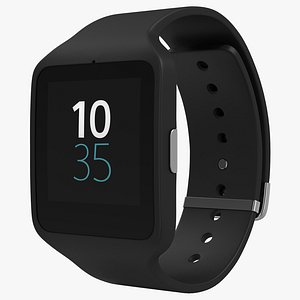 Sony SmartWatch 3 Black 3D Model