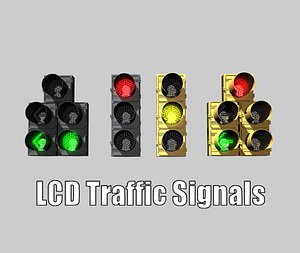 C4D LCD Traffic Signal