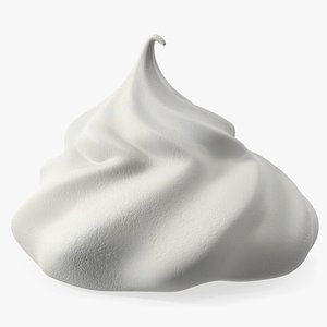 Meringue Ice Cream Cone White model