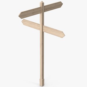 Wooden Road Sign model