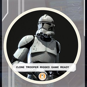 3D model Basic Clone Trooper Phase 2 Standard