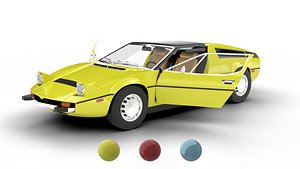3D Maserati Bora 4 9 1974  HQ 3d model model