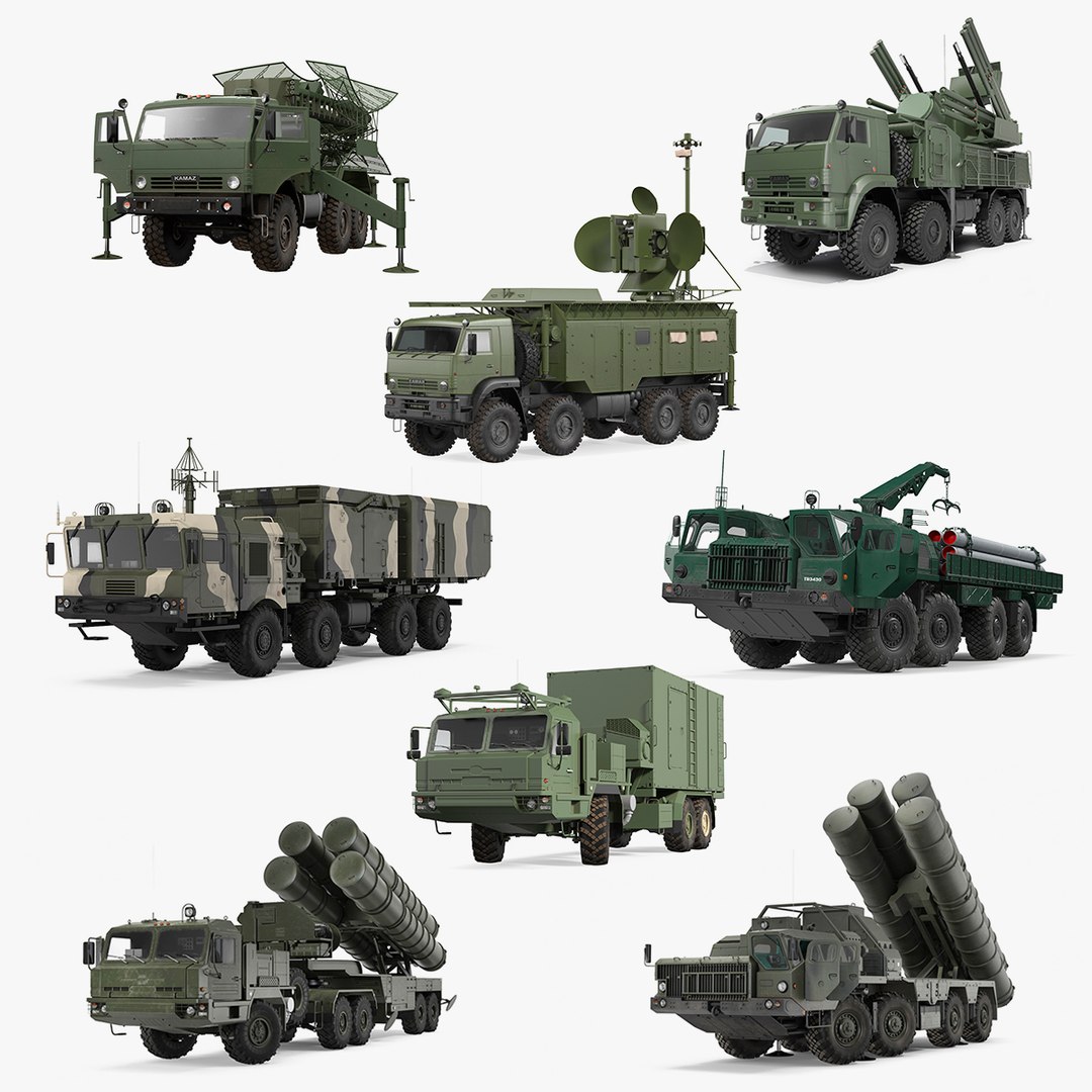 Russian Missile Systems Rigged Collection 5 3D model preview