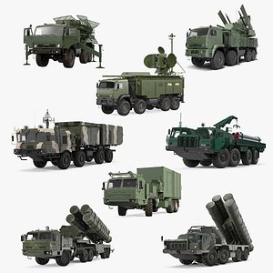 Russian Missile Systems Rigged Collection 5 3D model
