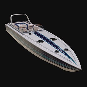 Miami Vice PowerBoat - 1985 Chris Craft Stinger 390X 3D