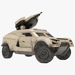 Cockerill I-X Armored Car Dirty Rigged for Cinema 4D