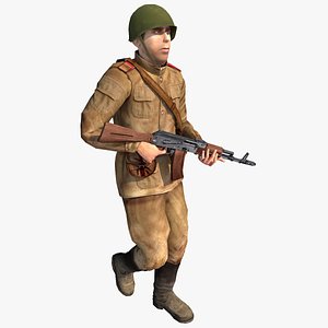 Soviet Soldier Afghan War 3D model