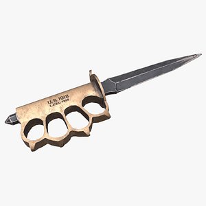 WW1 M1918 USA Trench Knife Low-poly PBR